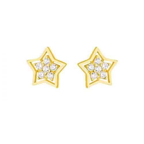22ct Gold Star Earring