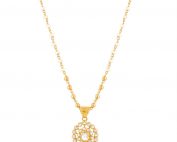 22 carat Gold Pendant With Uncut Polki Diamonds