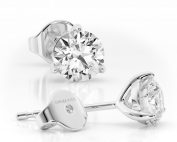 MARTINI ICE – 18 carat white gold 1ct laboratory grown diamond single stone earrings