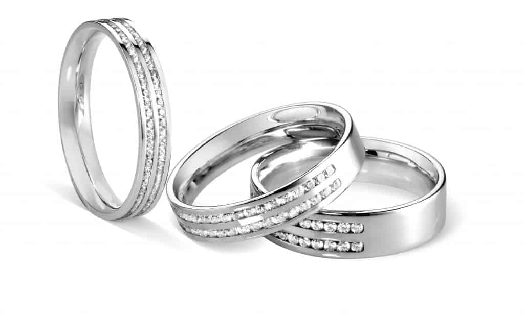 Diamond set wedding ring