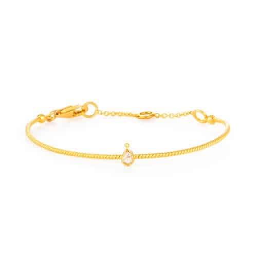 22ct Gold Uncut Rose Polki Diamond Bracelet for Her
