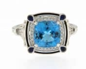 blue topaz blue sapphire Ring