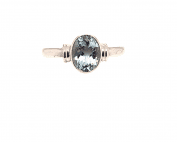 Single Stone Aquamarine Ring